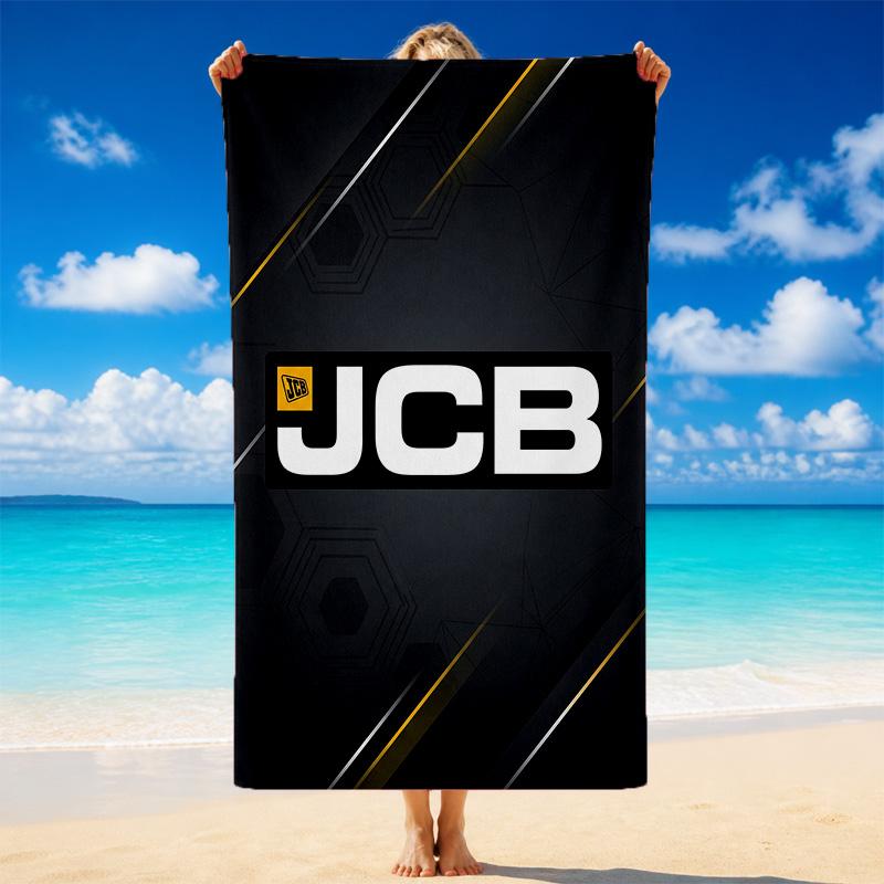 JCB Print Microfiber Beach Towel Sand?Resistant Lightweight Towel For Swimming Outdoor Travel Use