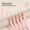 7/9/11/15/25mm Nail Brush Acrylic French Stripe Line 1Pcs Pink Black UV Gel Painting Pen Carved Nail Art Liner Brush For Manicur