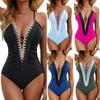 Women's One-Piece Swimsuit Deep V Neck Sexy Backless String Swimsuit