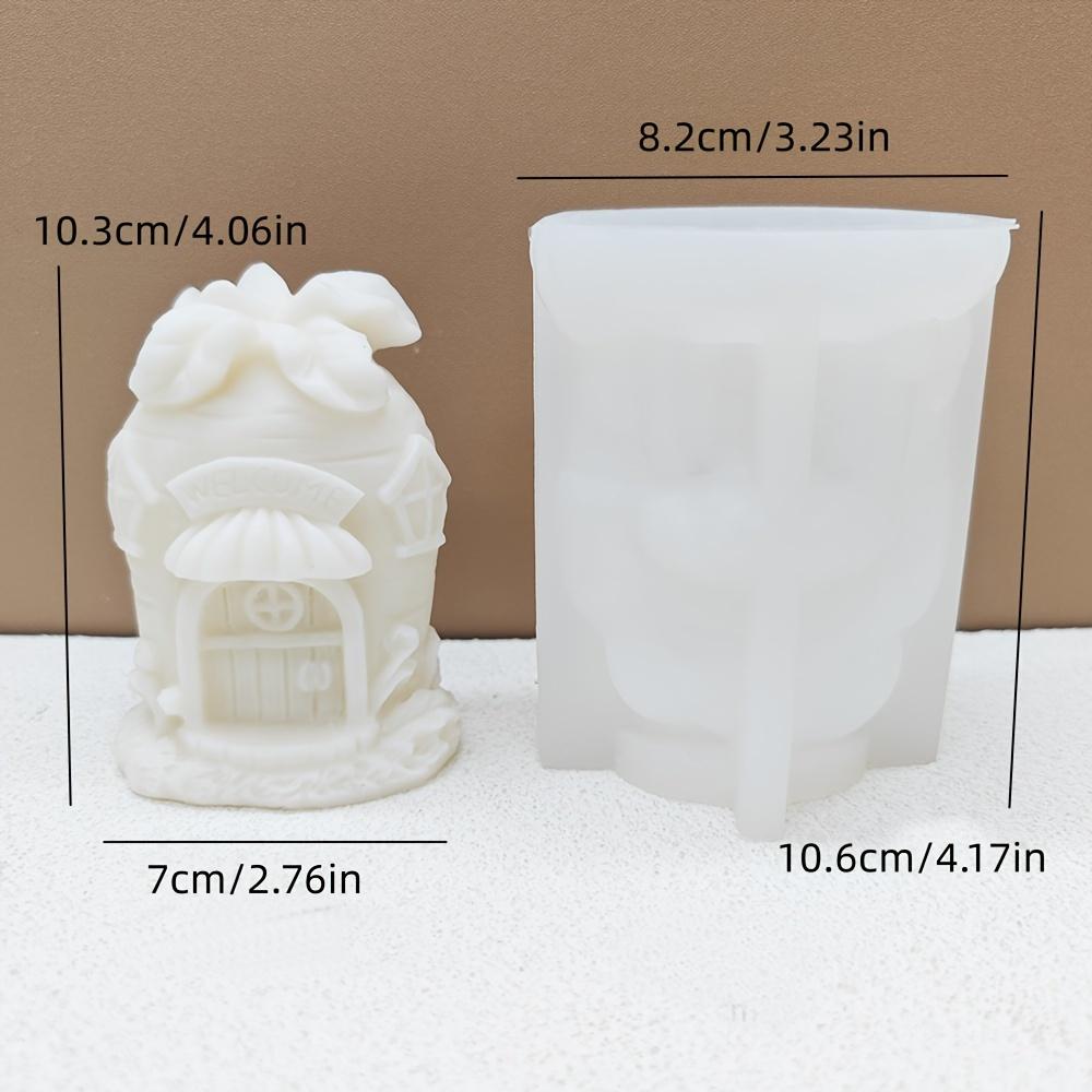 

2025 DIY Christmas House Candles Silicone Mold Castle House Concrete Cement Silicone Mould Christmas Gift House Gypsum Molds