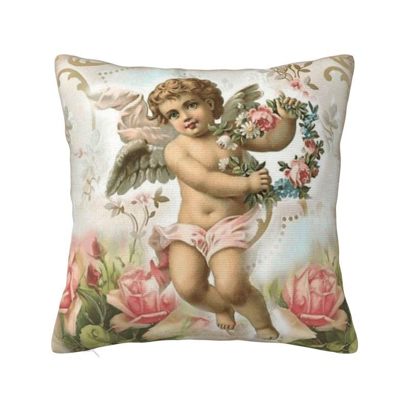 Aesthetic Renaissance Angel Cushion Cover Boucher Rococo Art Soft Nordic Pillow Decor Home