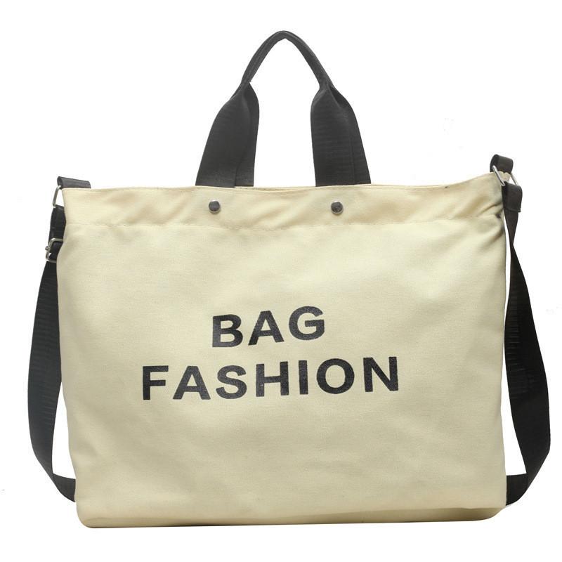 Stylish Korean Design Women s Canvas Tote Bag Elegant Commuter Handbag бежевый