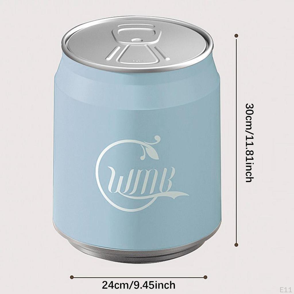 Cola Can Dustbin Small Round Trash Bin with Press Lid for Bathroom