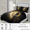 3pcs Sun and Moon Face Pattern Bedding Set, for Teenagers and Adults Bedroom, 1*duvet Cover+2*pillowcase, Soft Home Decoration