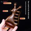 1PC Wooden Massage Comb Head Meridian Scalp Comb Face Eye Shoulder Neck Scraping Treatment Hair Loss Anti-Static Wide Tooth Comb