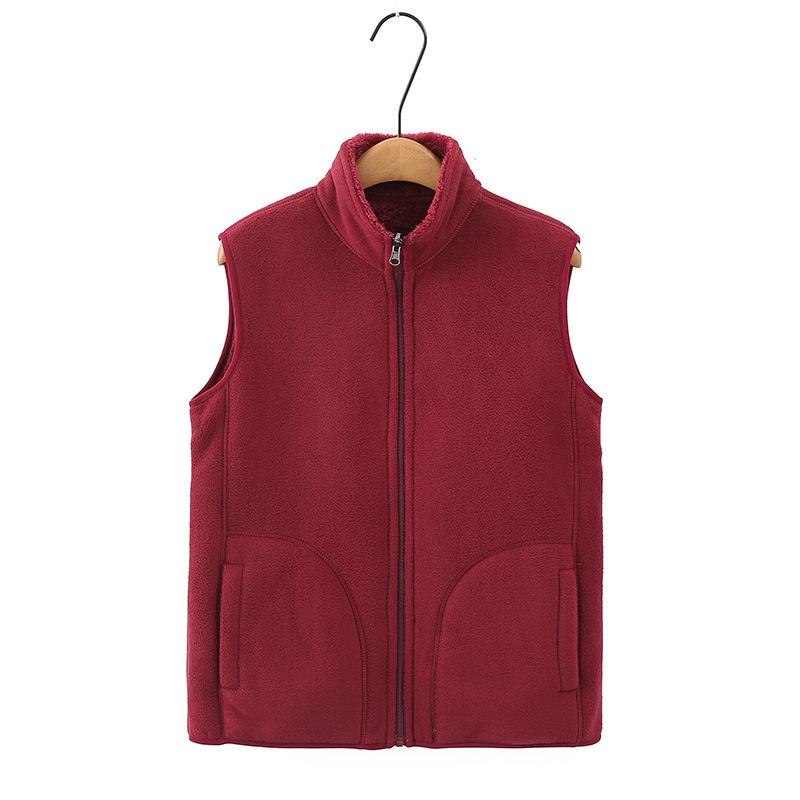 Women's Reversible Fleece Vest - Fashionable, Warm, Sleeveless Jacket for Autumn/Winter