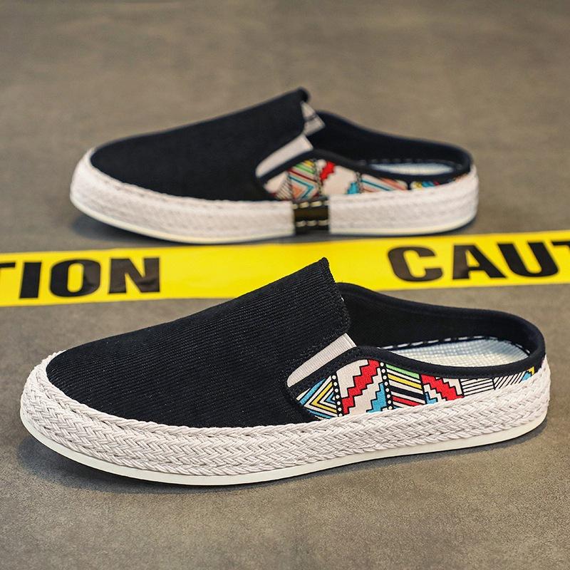 

Мужская обувь One Foot Slip Slip 2025 Новые летние полутапочки мужские тапочки для рыбаков мужская модная обувь для студентов 39