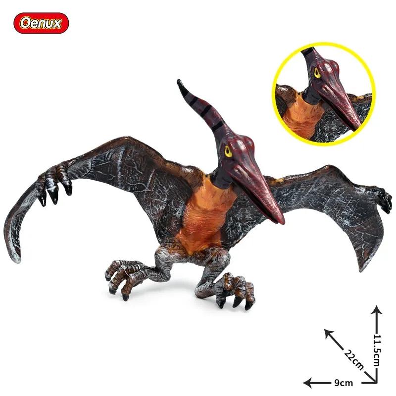 Oenux Classico Giurassico Dinosauro Giocattolo Quetzalcoatlus Ljahjas Pterodattilo Action Figures Animali Modello PVC Collezione Giocattolo per Bambini