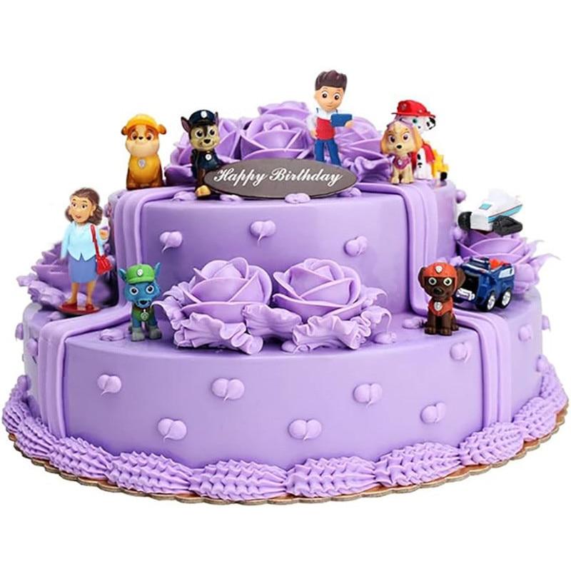 Omelivon 11-Piece Paw Patrol Figurine Set, Multicolor Decor Action Figures, Kids Toy Collection