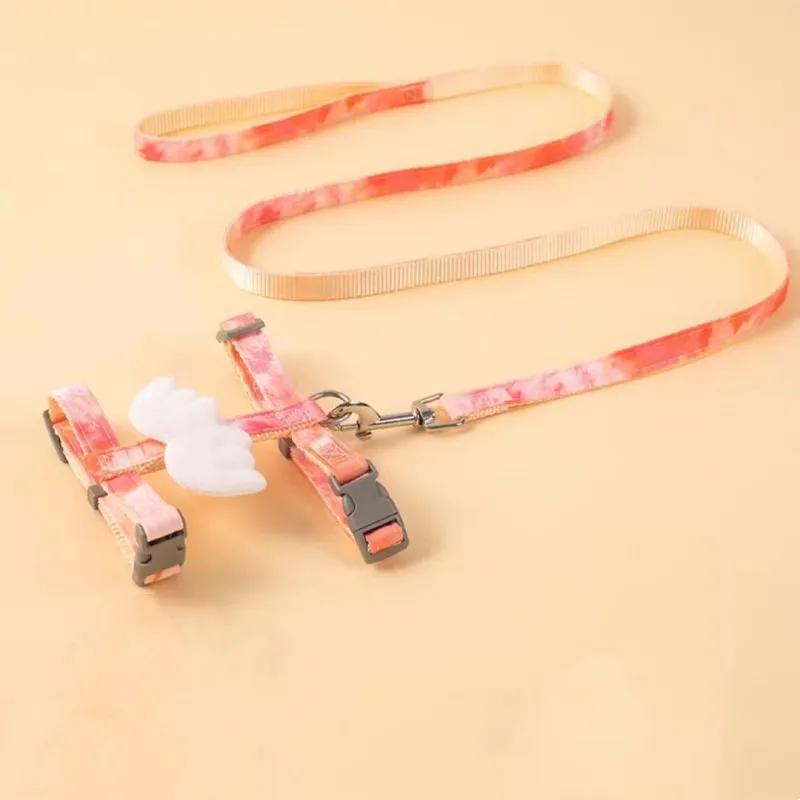 Adjustable Bunny Cat Dog Harness and Leash Set Walking Pet Harnesses for Small Animals Cats Rabbit Mascotas Accessories Supplies