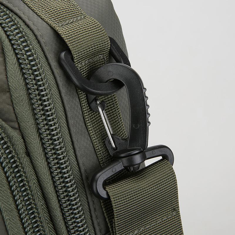 Casual Multi Pockets Men Chest Bag Shoulder Bag Multifunction Sports Message Bag Solid Color Cloth Crossbody Bag Travel