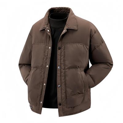 Men's Winter Plus Size Lapel Down Jacket - Trendy Outdoor Style