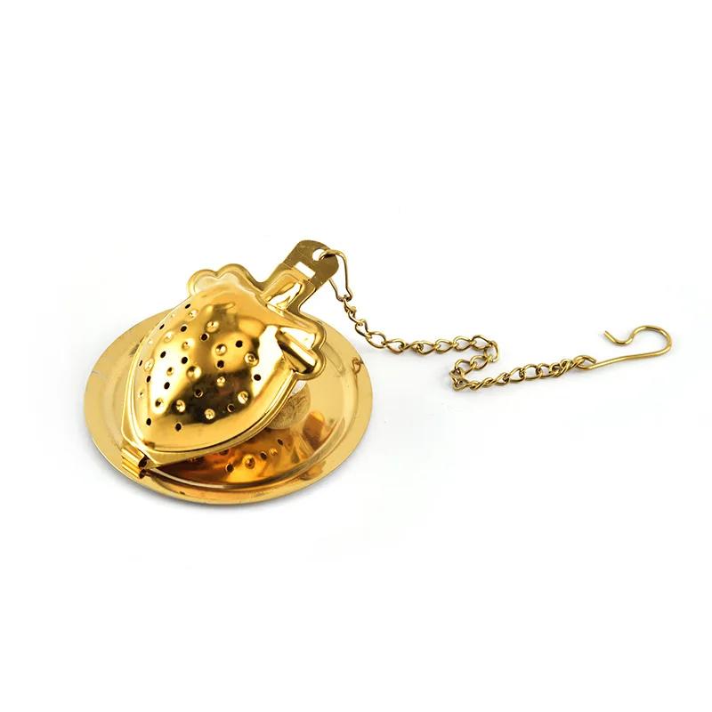 Tea Maker Stainless Steel Tea Gold Infuser Sphere Mesh Strainer Coffee Diffuser Handle Ball Herb Spice Filter Tea Difusor Filter