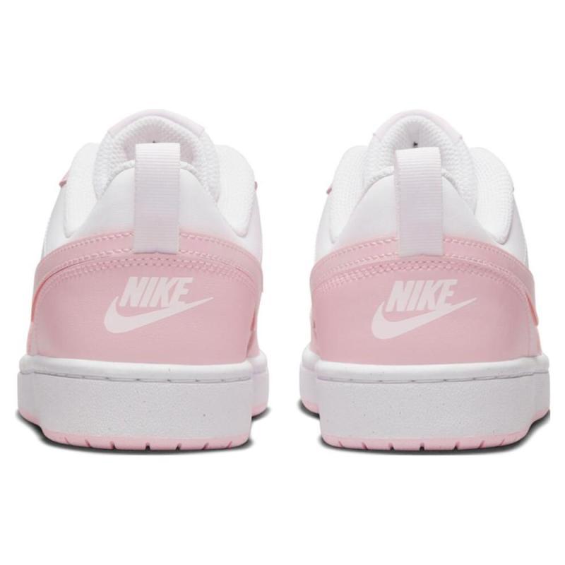 Nike Court Borough Low 2 SE White Pink Foam GS Sneakers DQ0492-100