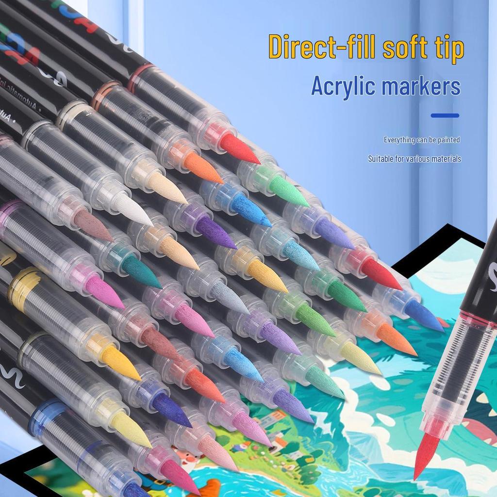 Soft Tip Acrylic Marker for Kids - Layerable, Opaque, DIY Graffiti Art Supplies