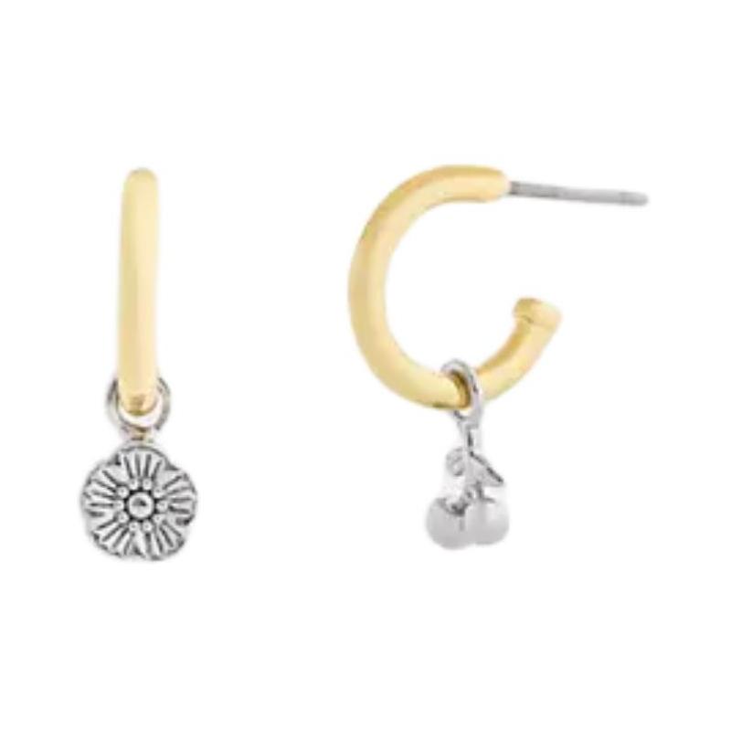 COACH Personalized design brass plated earrings women s gold/silver