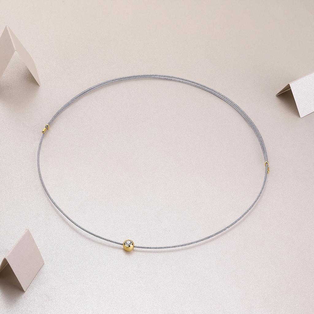 Hot Sale Moissanite Jewelry Fashion Necklace Hot Sale Minimalist Wire Choker S925 Pendant Necklace
