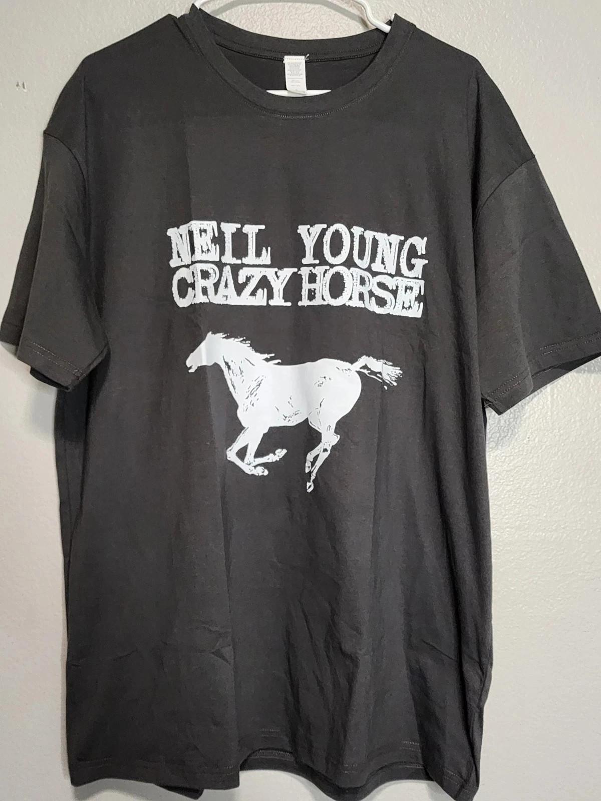 Neil Young Crazy Horse Band Merch Black Reprint Shirt Men Women S-5XL Unisex T-Shirt XXXL