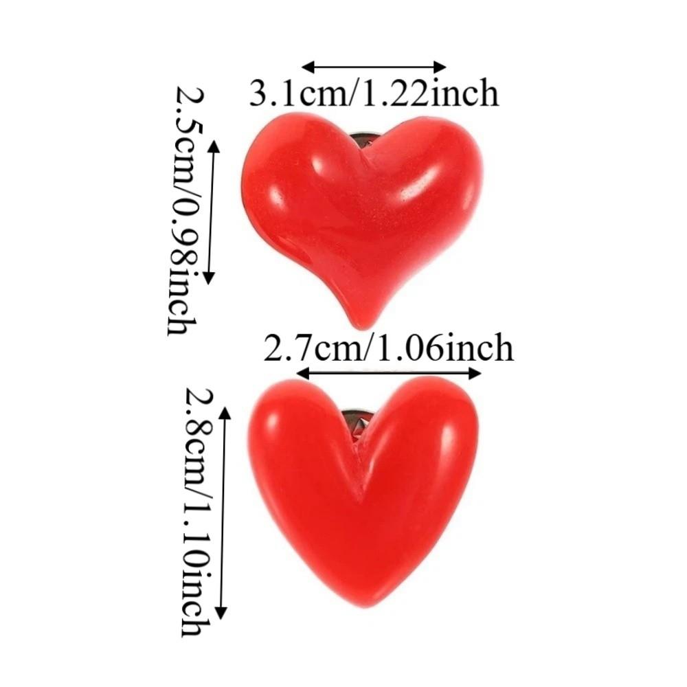 Sweet Love Lapel Pin DIY Jewelry Accessories Lover Gift Red Heart Badge Pin  Clothes Accessory