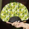 Creative Cotton Linen Cloth Retro Shell Fan Handheld Chinese Style Chinese Style Fan Folding Hand Fan Craft