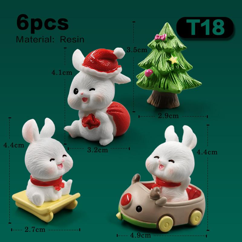 2026 Hot Easter Christmas Rabbit Figurine Landscape Home Kawaii Room Decor Miniature Fairy Garden Decoration Accessories Modern
