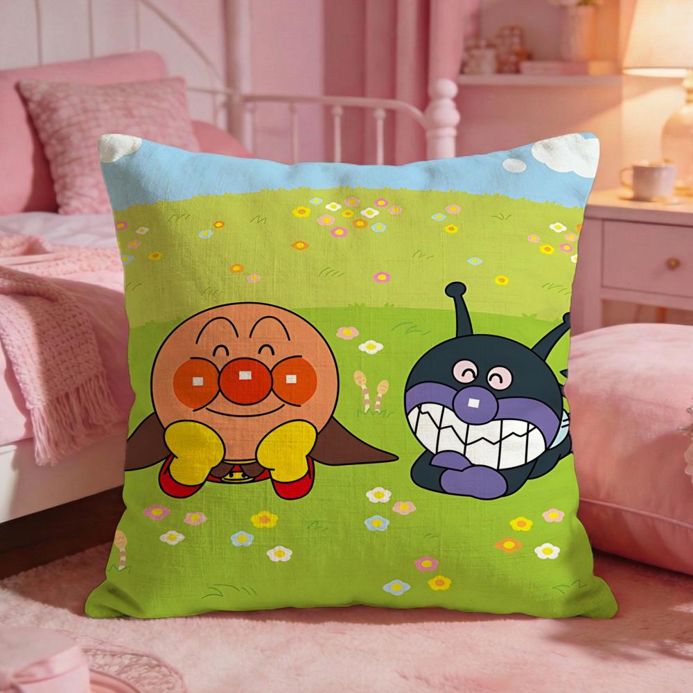 AAnpanmanS Cute Cartoon Cushion Cover Premium Comfort Reversible Pillow Cove Two In One Design For Any Room  Car Interior