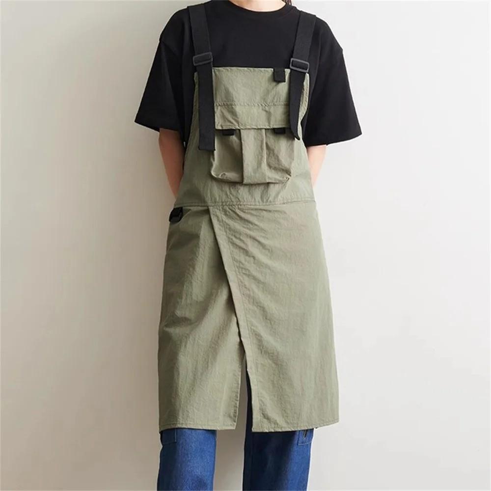Simple Cross Strap Apron Stain-proof Waiter Sleeveless Apron Catering Work Clothes BBQ
