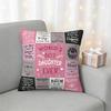 Double Sided Print World'S Best Daughter Cushion Cover, Inspirational Love Quote Throw Pillow Case For Home Decor (No Insert)