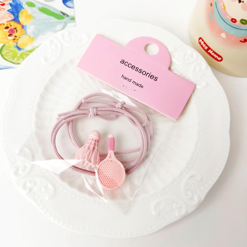 Fun Badminton Rackets Rubber Bands Hair Ties Cute High-elasticity Ponytails Girlish Hair Bands and Hair Accessories