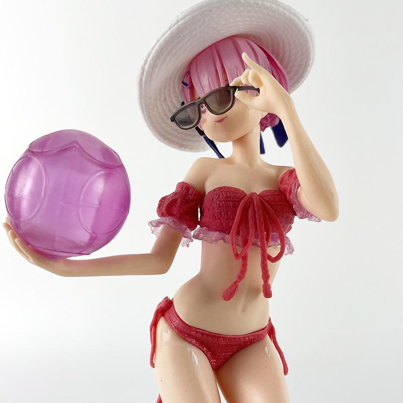 Rem Ram Swimsuit Figure ReZero Anime Life Model Ornament Toy Gift