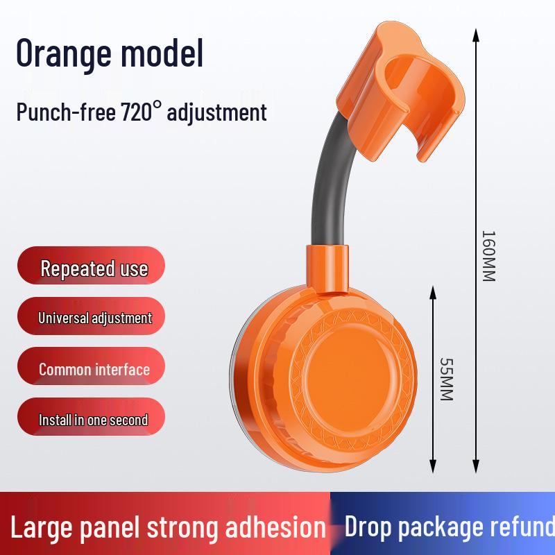 Universal No-Drill Suction Cup Shower Head Holder