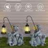JYL/122,Simulation Golden Retriever Dog Figurine Solar Garden Light for Garden Path Villa Decor