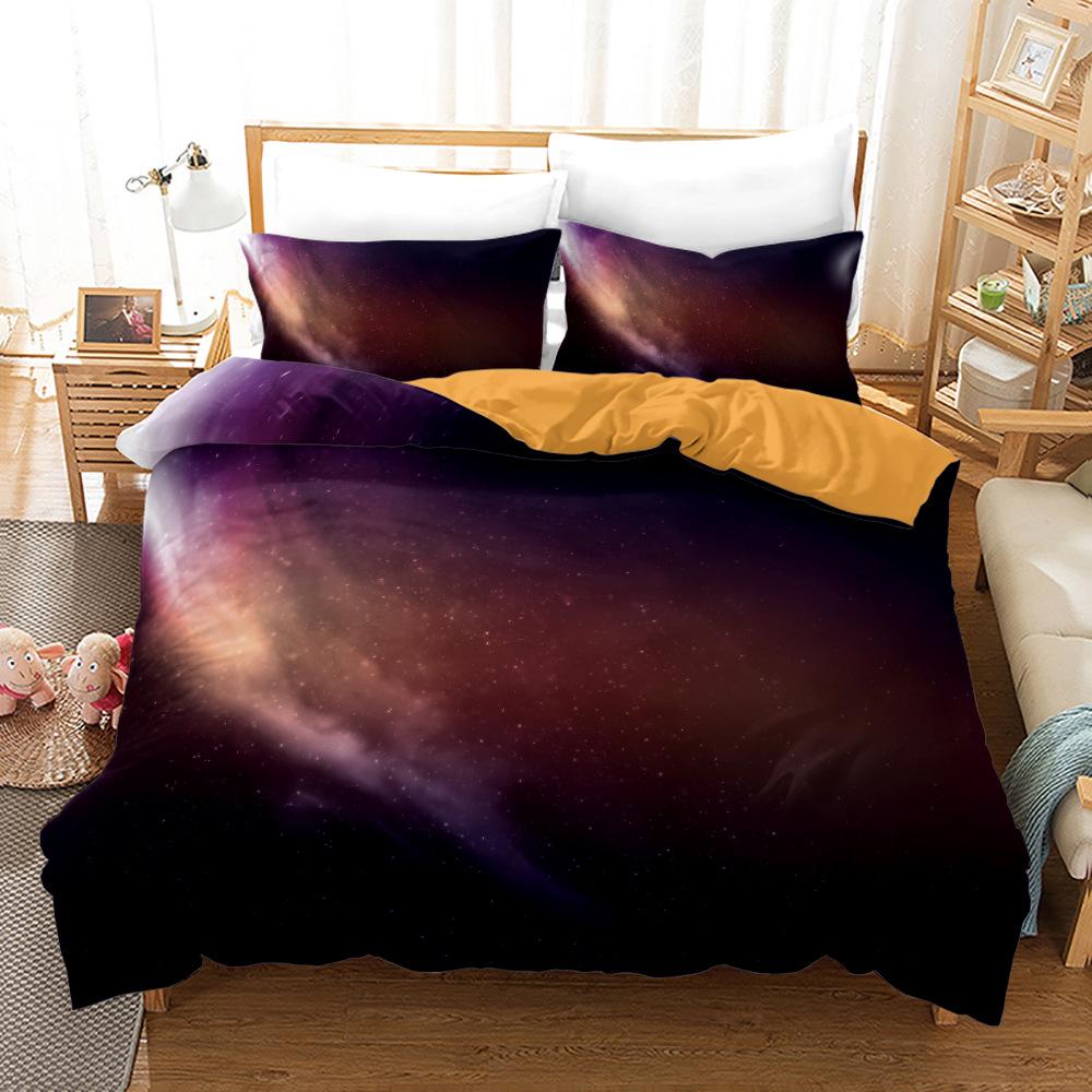 Hot New Western Galaxy Bedding Set Cotton Winter Duvet Cover Sets Reactive Printing Kids Adult Bedding Sets Dropshpping