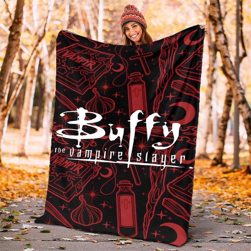 Buffy Flannel Blanket Soft Warm All-Season Throw, Design for Camping, Car Travel, Hiking Sofa, Bed, Office Perfect Gift for Parties