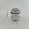Outdoor Metal Trash Can Iron Garbage Bin Bucket Compost Dustbin with Lid Waste Basket for Lawn