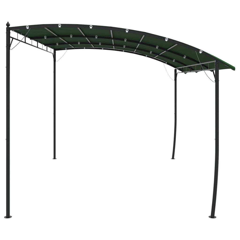 Gazebo 4 X 3 X 2.55 M Green Fabric and Aluminum 180 Gsm