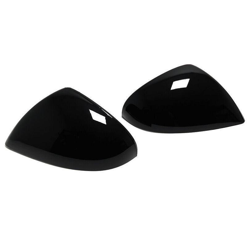 Gloss Black Auto Side Rearview Mirror Cover Caps Wing Mirror Housing For VW Touareg 2011 - 2018 7P6857537 7P6857538