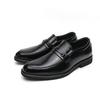 Large size leather shoes men's new versatile loafers British one-pedal lazy shoes business dress groom wedding shoes