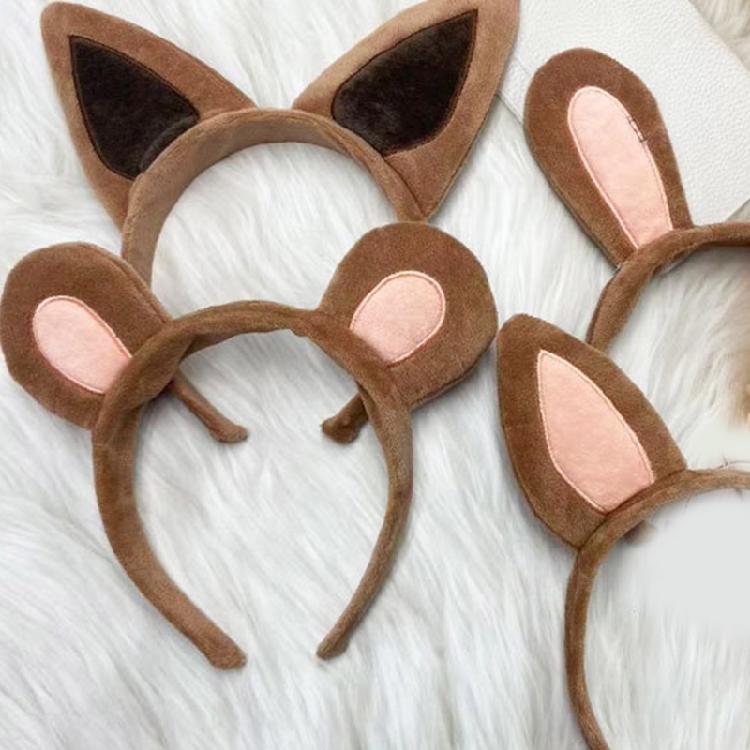 Fasce per Capelli in Peluche a Forma di Animali dello Zoo, Cerchietto con Orecchie, Fascia per Capelli Safari nella Giungla, Cerchietto per Capelli Cosplay per Halloween, Compleanno