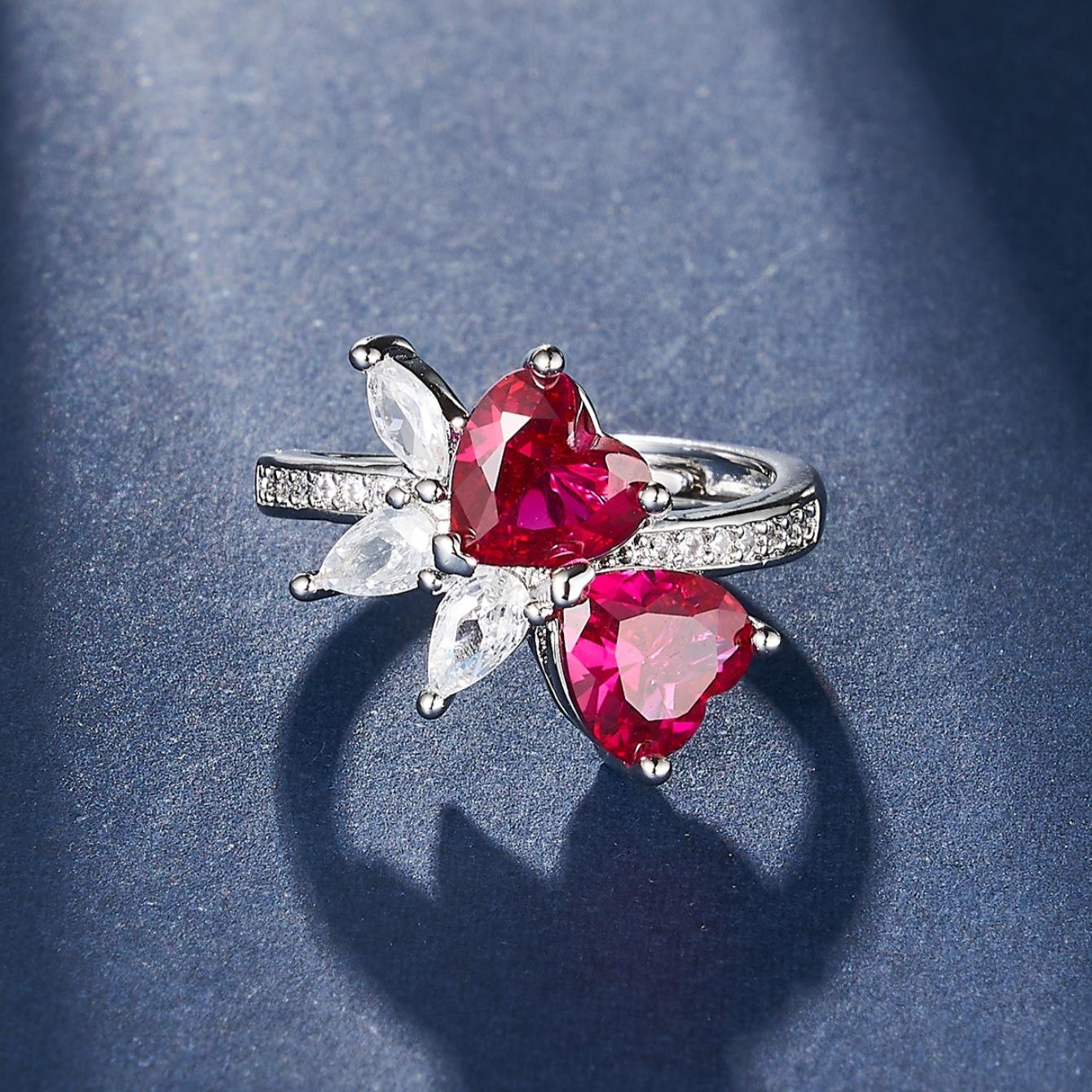 

Women s Light Luxury Design Elegant Inlaid Zircon Ring Fashionable And Versatile Niche Design Sense Ring Daily Accessories 8