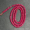 Faceted Glossy Hexagonal Teardrop Rice Beads for DIY Ruby Bracelets