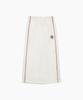 Minasu Velvet Track Long Skirt_White