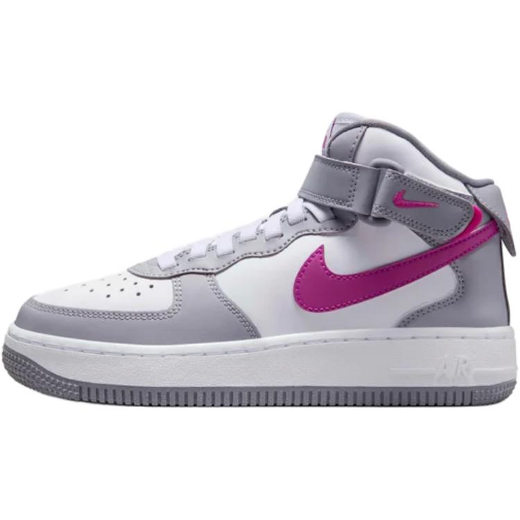 

Nike Air Force 1 Anti-Slip Wear-Resistant High-Top Kids Lifestyle Shoes Concrete Gray White Hot Fuchsia Kids Sneakers FN1193-003 36.5