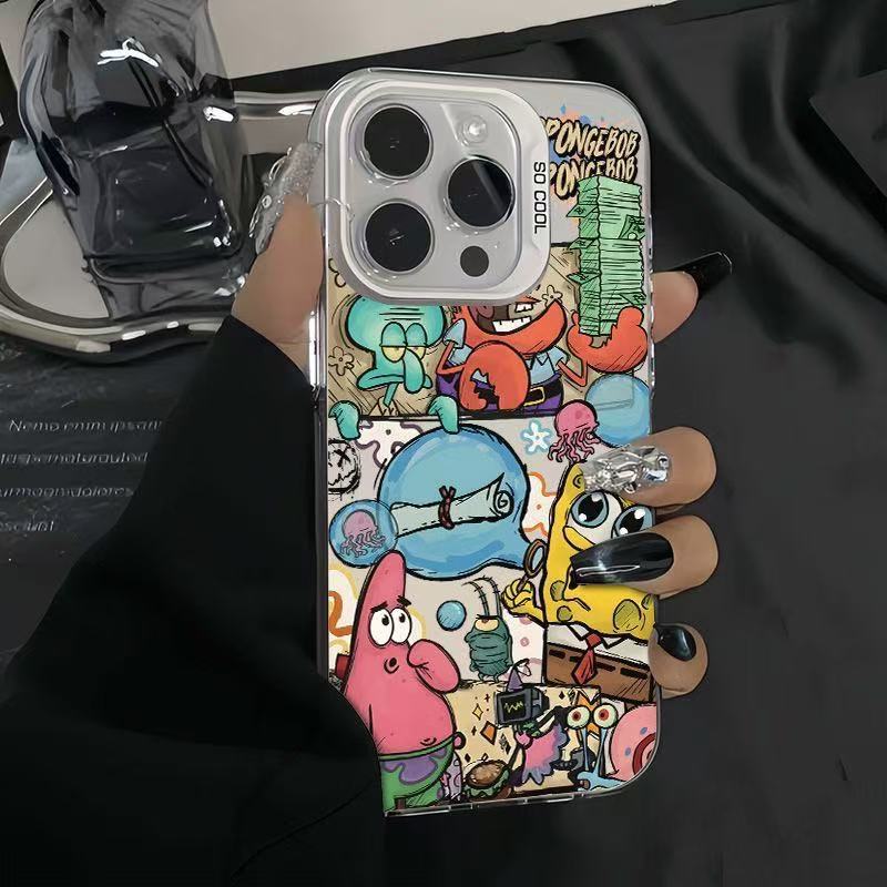 Crab roe burger is suitable for Apple 16Promax mobile phone case personalized vitality case iPhone15/14/13 European and American style 12