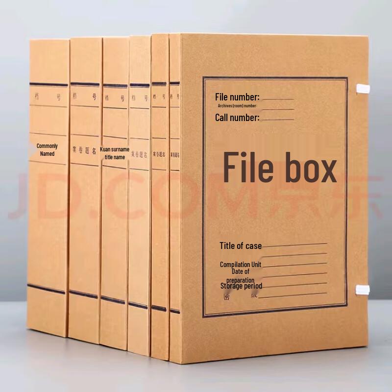 Kraft Paper File Storage Boxes (10-Pack)