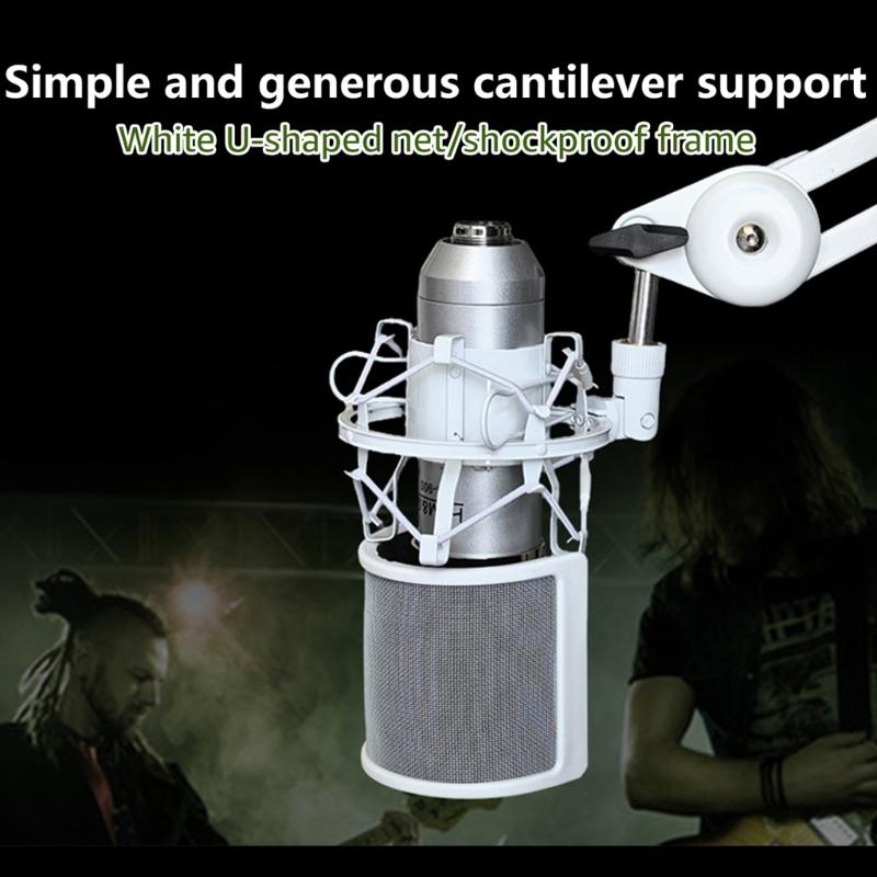 Professional Mic Boom Flexible Adjustable Microphone Stand Mount With/without Windshield for Studio and Home Recording