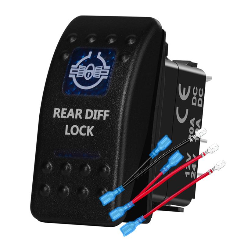 12v/24v Blue Led Light 5 Pin On Off SPST Rocker Switch 7 Pin On Off On ARB Carling Style Car Boat Waterproof Pump Push Switch