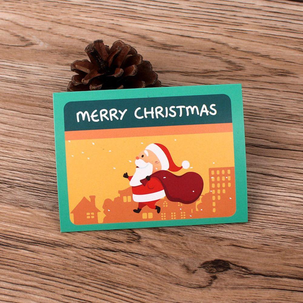 

Cute Cartoon Printed New Years Merry Christmas Xmas Gifts Cards Greeting Card Set Winter Holiday 11-1PCS