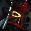 4pcs Universal 12 V LED Motorcycle Mini Indicator, Micro Indicator, Amber, Waterproof Running Light Indicator,for Street Bike,  Moped Scooter