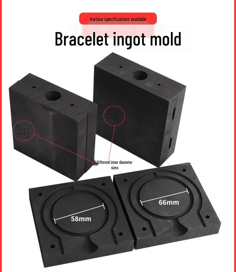 Graphite Mold for Ring Bracelet Casting: Gold & Silver Jewelry Tools